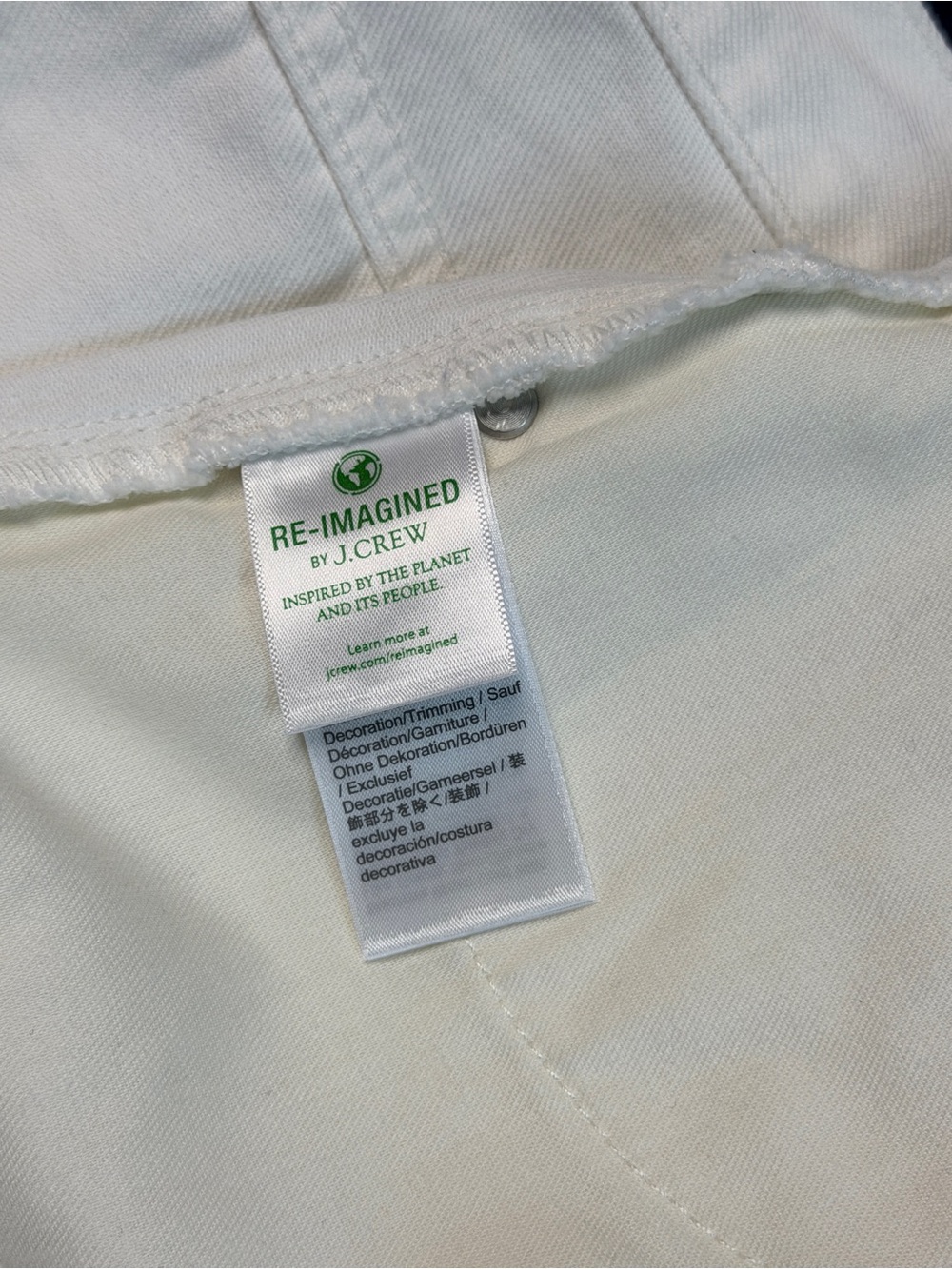 NWT J Crew White Eyelet Embroidered Denim Mini Skirt Sz 28 Medium - Picture 6 of 8